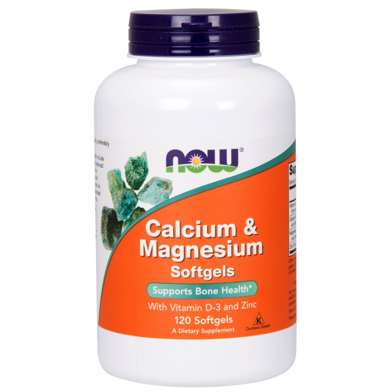 Now Foods Kalcijs, magnijs, D3 vitamīns un cinks 120 kapsulas