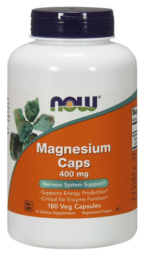 NOW FOODS Magnija kapsulas - Magnijs 400 mg 180 kapsulas