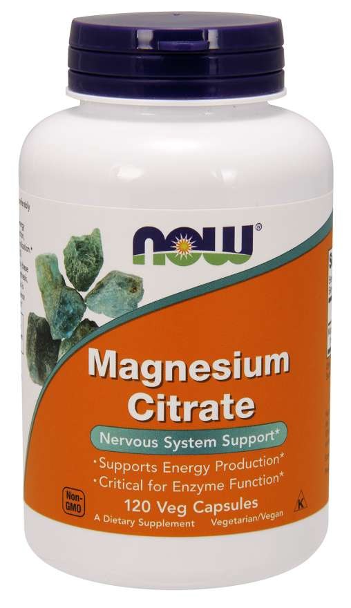 NOW FOODS Magnija citrāts - Magnijs 120 kapsulas