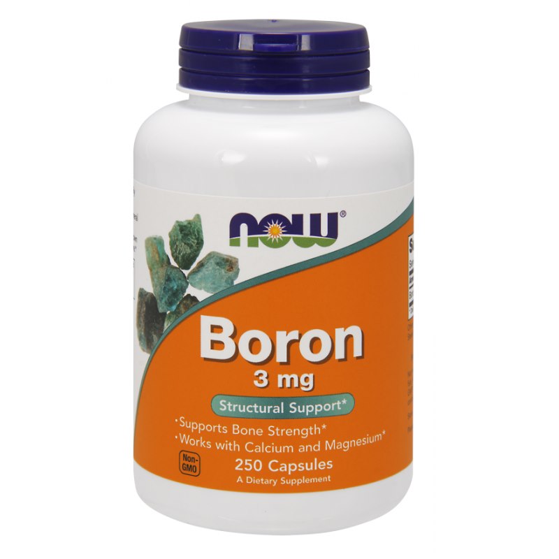 NOW FOODS Bors - Bors 3 mg 250 kapsulas