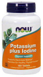 Now Foods Kālijs Plus Jods - Kālijs + Jods 180 tabletes