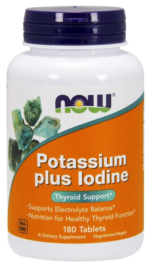 Now Foods Kālijs Plus Jods - Kālijs + Jods 180 tabletes