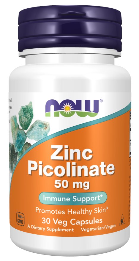 Now Foods Cinka pikolināts 50 mg 30 kapsulas
