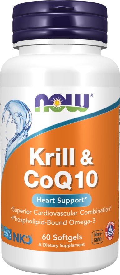 Now Foods Neptune Krill & Q10 – krila eļļa 500 mg ar kofermentu Q10 50 mg, 60 kapsulas
