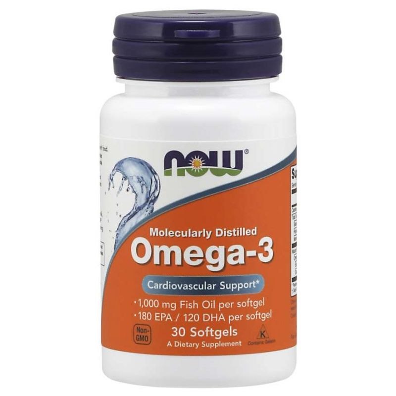Now Foods Omega 3 - DHA 120 mg + EPA 180 mg 30 kapsulu