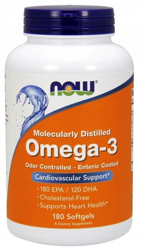 „Now Foods“ molekuliniu būdu distiliuotos omega-3 180 kapsulių
