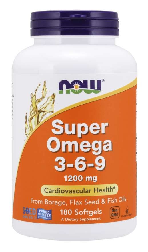 Now Foods Super Omega 3-6-9 1200 mg 180 kapsulas