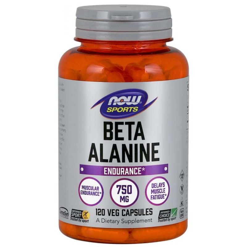 NOW FOODS CarnoSyn Beta alanīns 750 mg 120 kapsulas