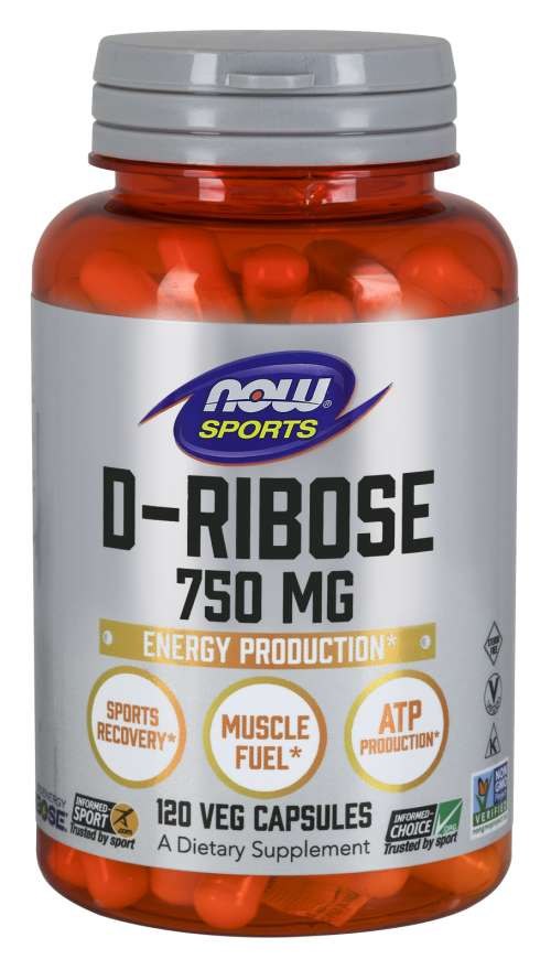 NOW FOODS D-riboze – D-riboze 750 mg 120 kaps.