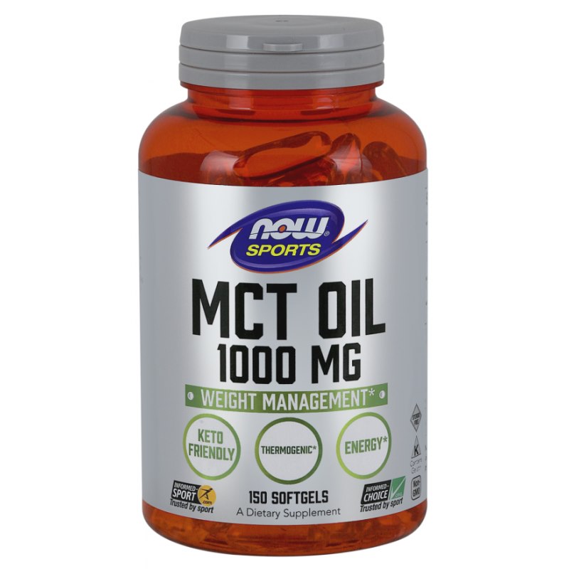 NOW FOODS MCT eļļa – MCT eļļa 1000 mg 150 kaps.