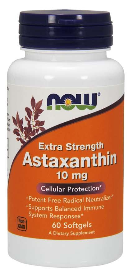 Now Foods dabīgā astaksantīns 10 mg 60 kapsulas