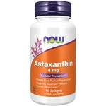 NOW FOODS astaksantīns 4 mg no mikroaļģēm, 90 kapsulas