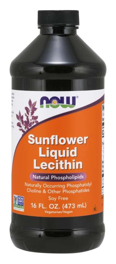 Now Foods saulespuķu šķidrais lecitīns 473 ml