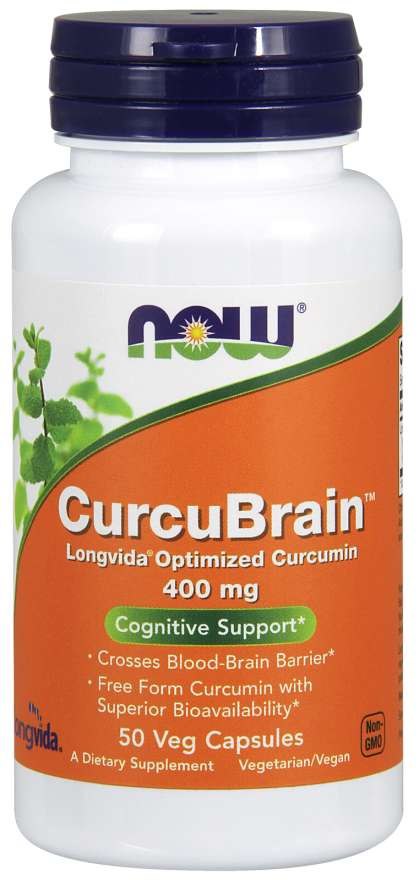 NOW FOODS CurcuBrain 400 mg 50 kapsulas