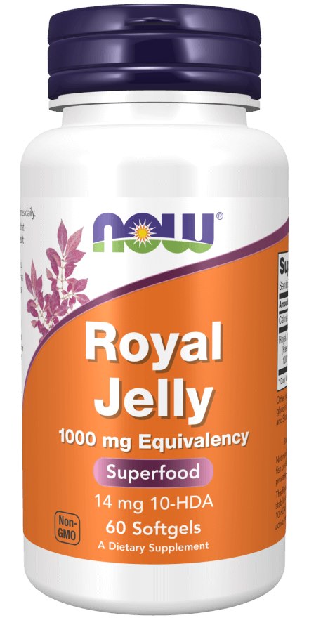 Now Foods bišu māšu pieniņš 1000 mg 60 kapsulas