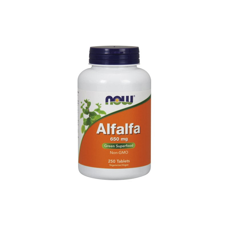 NOW FOODS Lucerna - Lucernas 650 mg 250 tabletes