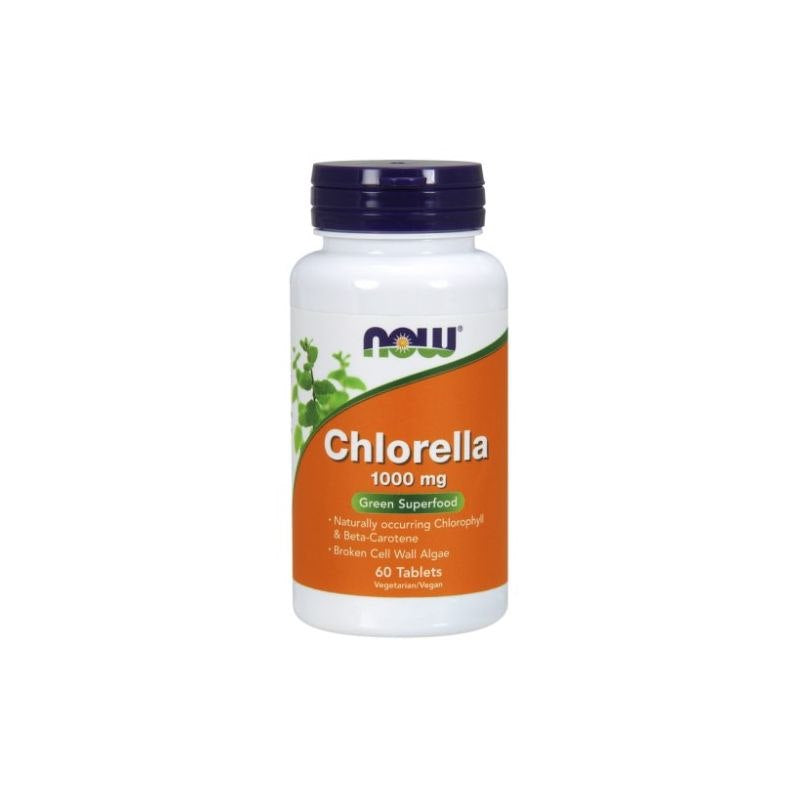 NOW FOODS Chlorella 1000 mg - bojātas šūnu sieniņas 60 tabletes