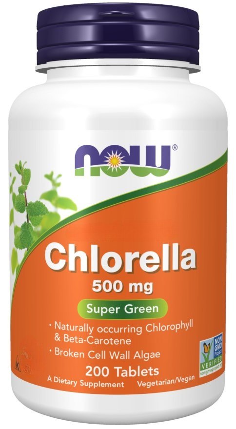 NOW FOODS Chlorella 500 mg 200 tabletes