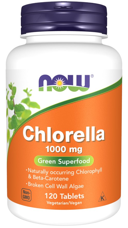 NOW FOODS Chlorella 1000 mg 120 tabletes