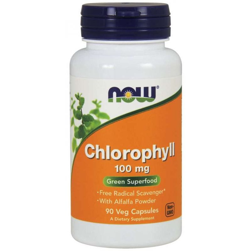 NOW FOODS Hlorofils - hlorofils 100 mg 90 kapsulas