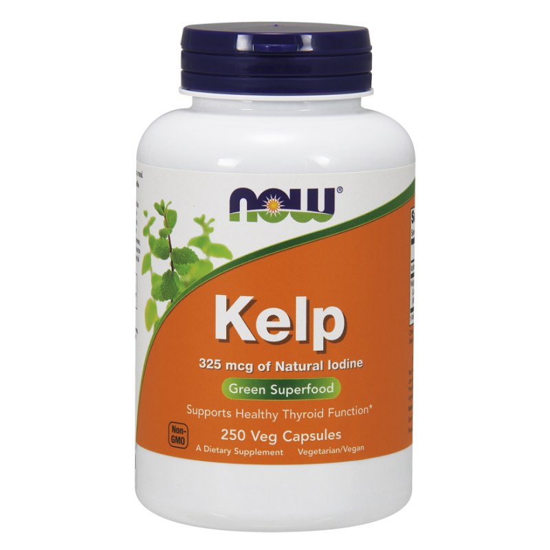 NOW FOODS Kelp dabiskais jods - Fucus vesiculosus 250 kaps.