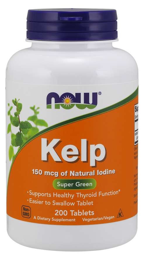 NOW FOODS Kelp dabīgais jods – Fucus vesiculosus 200 tabletes