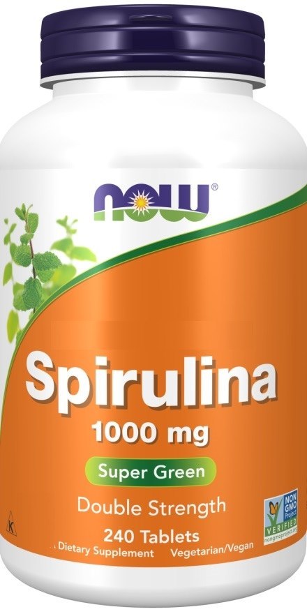 NOW FOODS Spirulīna 1000 mg 240 tabletes