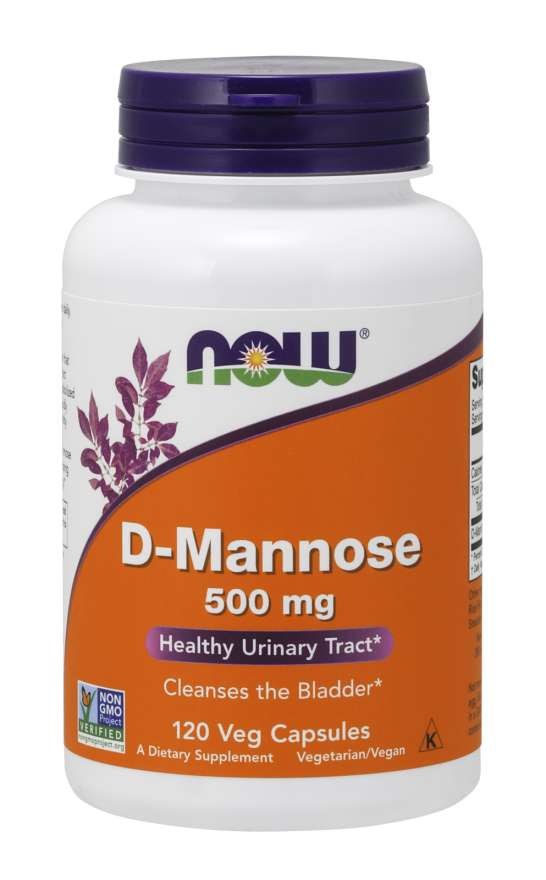 NOW FOODS D-mannozes 500 mg 120 kapsulas