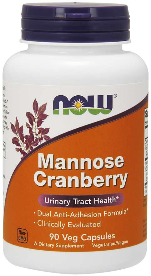 NOW FOODS Mannose Cranberry - D-mannoze ar dzērvenēm 90 kaps.