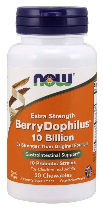 Now Foods BerryDophilus probiotikas, 50 tabletes