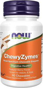 NOW FOODS ChewyZymes - gremošanas fermenti 90 košļājamās tabletes
