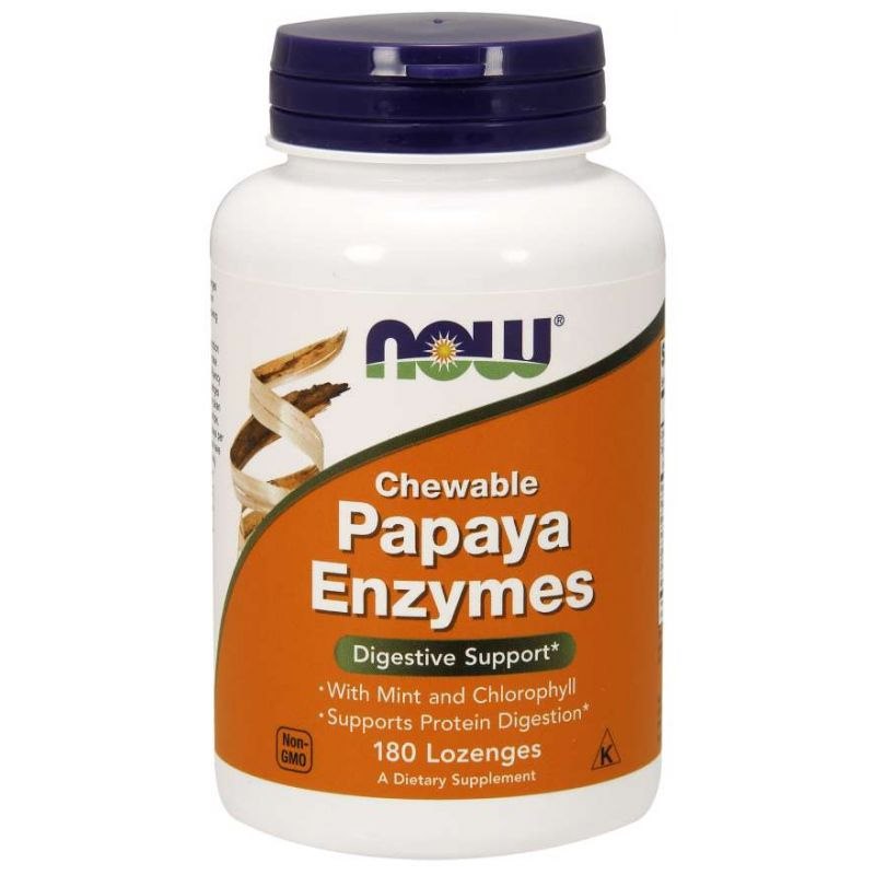 NOW FOODS Enzyme Papaīns 2000 USP - Papaijas enzīmi 180 tabletes