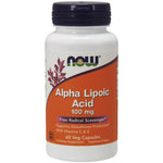 NOW FOODS ALA - alfa liposkābe 100 mg + askorbīnskābe + E vitamīns 60 kapsulas
