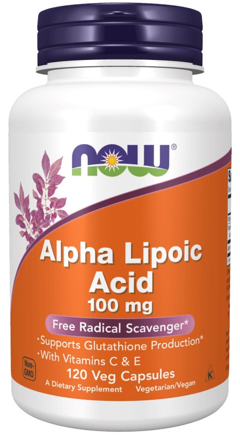 NOW FOODS alfa liposkābe 100 mg 120 kapsulas