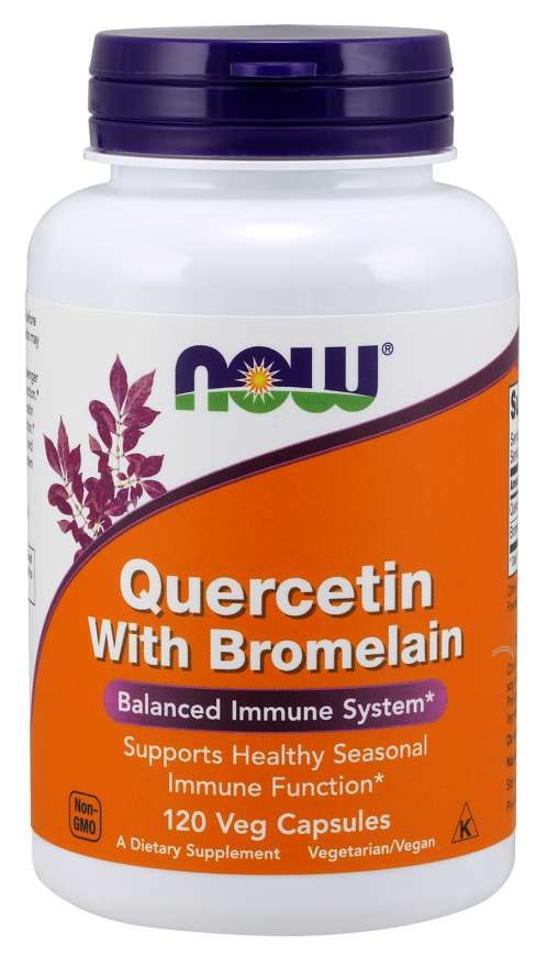 NOW FOODS kvercetīns un bromelīns, 120 kapsulas