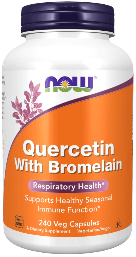 Now Foods Kvercetīns ar bromelaīnu 240 kapsulas