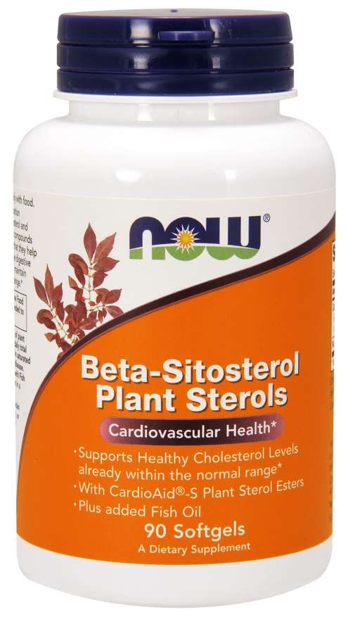 NOW FOODS Beta-sitosterola augu sterīni - augu sterīni 90 kapsulas