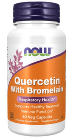 Now Foods kvercetīns ar bromelaīnu – kvercetīns + bromelaīns 60 kaps.
