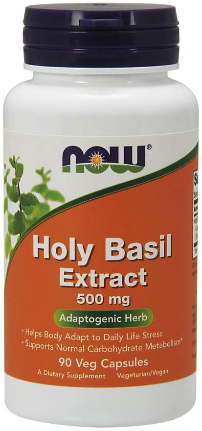 NOW FOODS svētais baziliks – Tulsi – baziliks 90 kapsulas