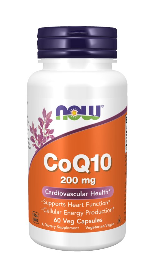 NOW FOODS koenzīms Q10 200 mg, 60 kapsulas