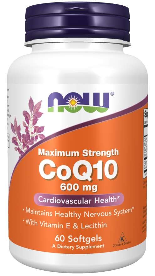 NOW FOODS koenzīms Q10 600 mg 60 kapsulas