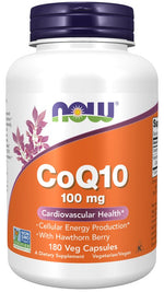 NOW FOODS CoQ10 100 mg ar vilkābeles 180 kapsulas