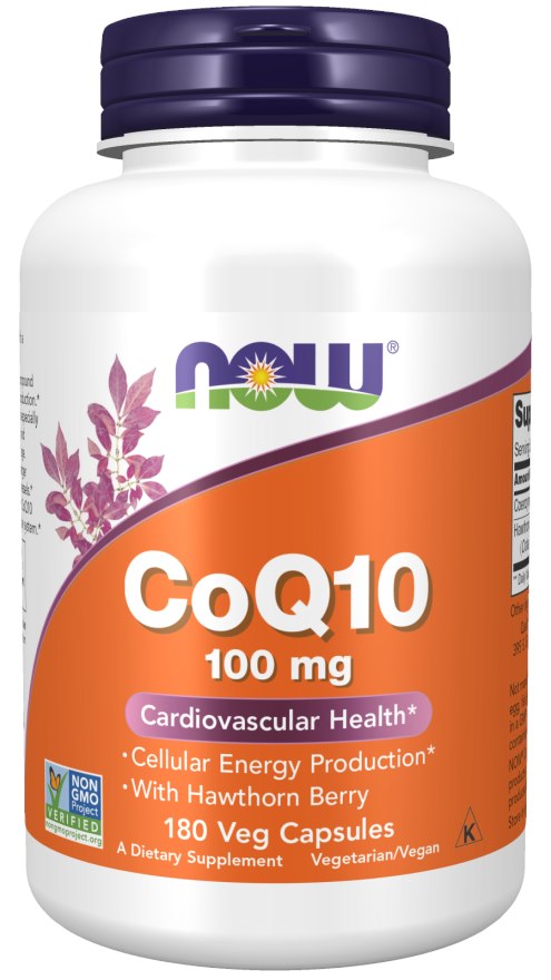 NOW FOODS CoQ10 100 mg ar vilkābeles 180 kapsulas