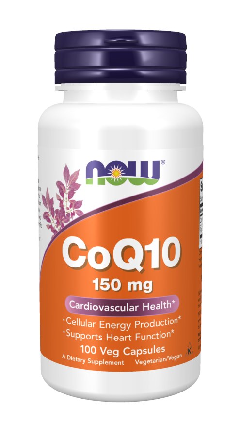 NOW FOODS koenzīms Q10 150 mg ar lecitīnu 70 mg 100 kapsulas