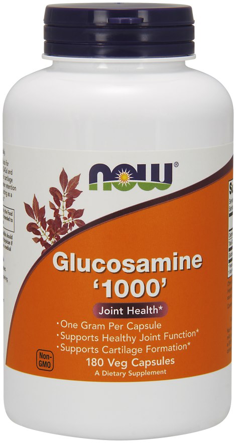 NOW FOODS glikozamīns 1000 HCL 180 kaps.