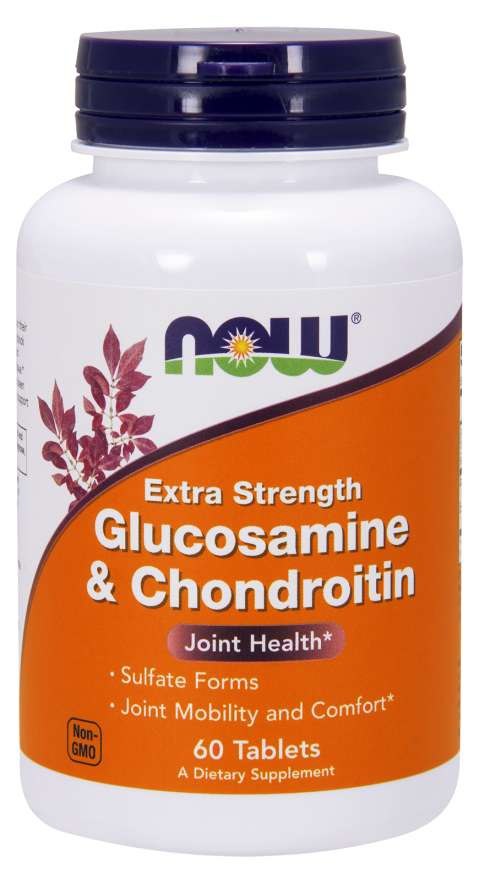 NOW FOODS glikozamīns un hondroitīns 60 tabletes