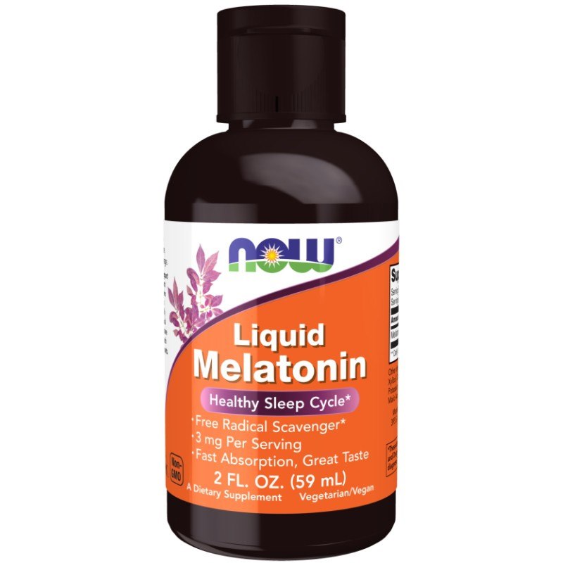 NOW FOODS šķidrais melatonīns – melatonīns 59 ml