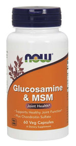 NOW FOODS glikozamīns ar MSM, 60 kaps.