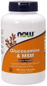 NOW FOODS Glukozamīns ar MSM, 180 kaps.
