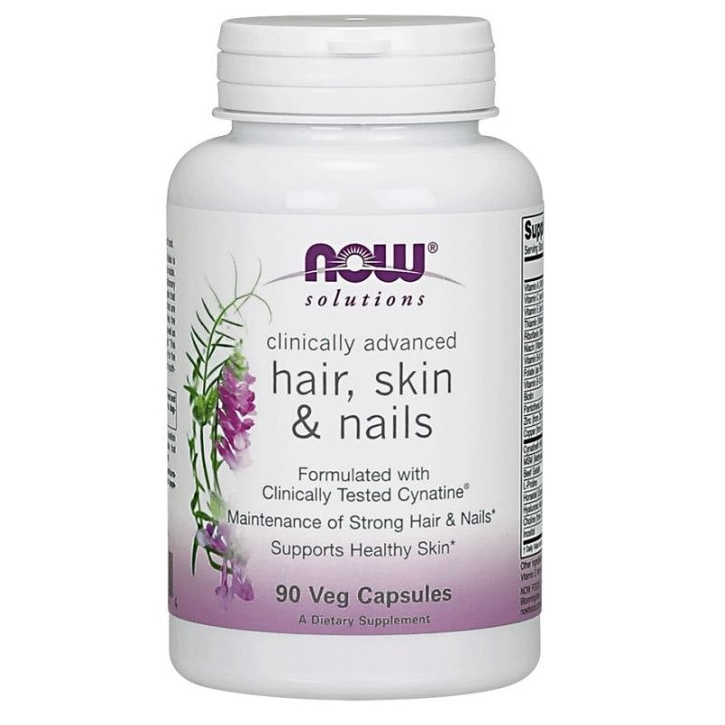 NOW FOODS mati, āda un nagi 90 kapsulas